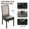 New Waterproof Chair Protectors PU Leather Solid Color Chair Cushion Cover Elastic Dust-proof Seat Covers Home Supplies