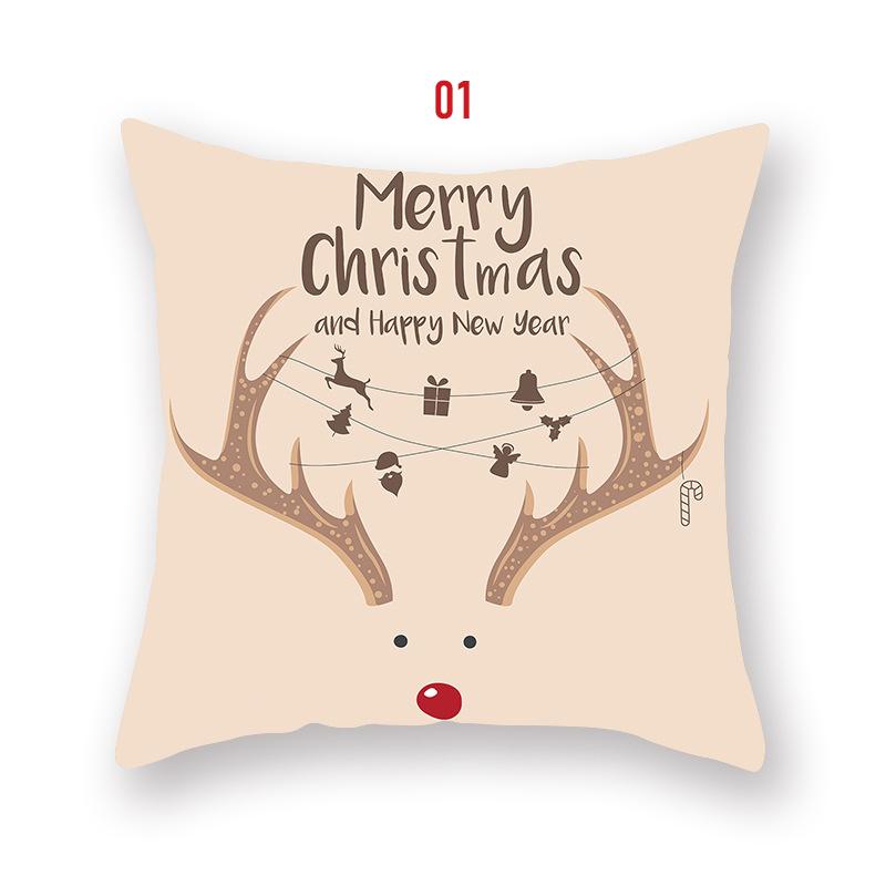 Санта-Клаус Счастливого Рождества Чехол для подушки Новогоднее украшение Наволочка для автомобиля Домашний лось Натал Навидад Украшения