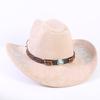 Beliebter europäischer und amerikanischer klassischer Wildleder Western Cowboyhut für Herren und Damen, großer Schirm, bestickt, Outdoor-Sonnenhut