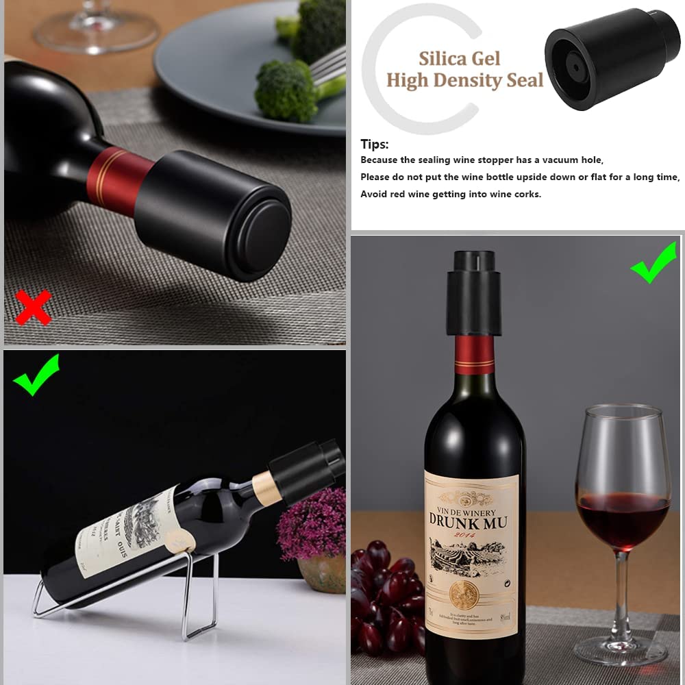 Wine Vacuum Bottle Stopper Sealed Storage Vacuum Memory Wine Stopper Push Style Bar Tools Barware Reusable Wine Cork