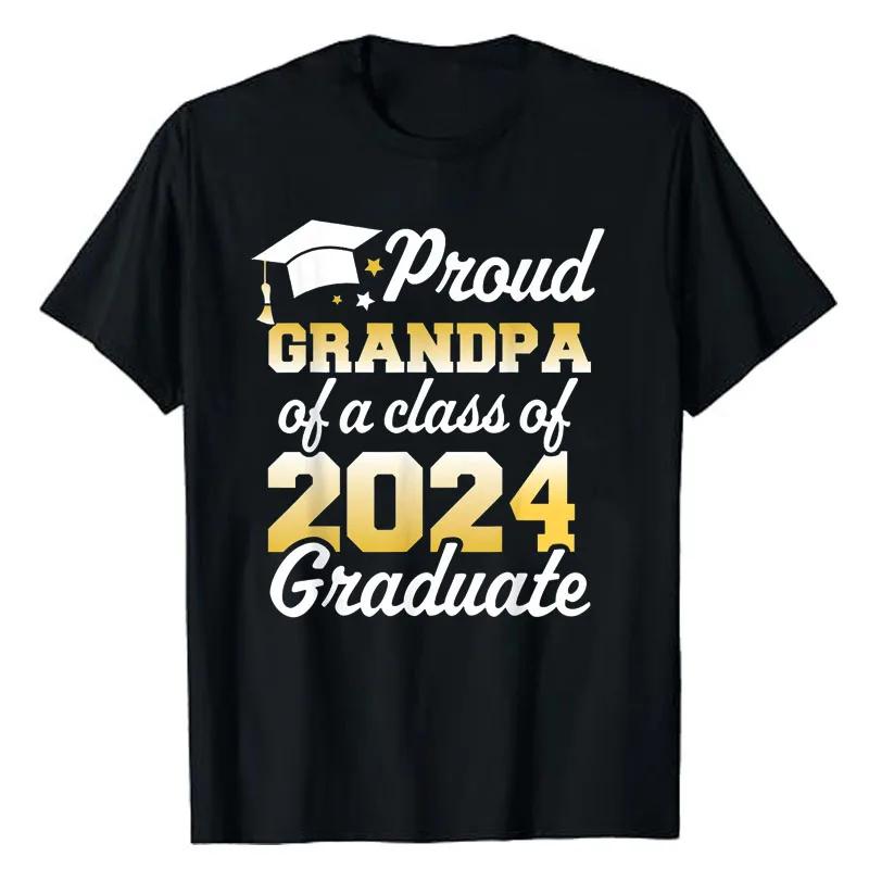 Proud Mom of A Class of 2024 Graduate Mother Senior Family T-Shirt Funny Dad Aunt Uncle Grandma Grandpa Sister Brother Tee Tops