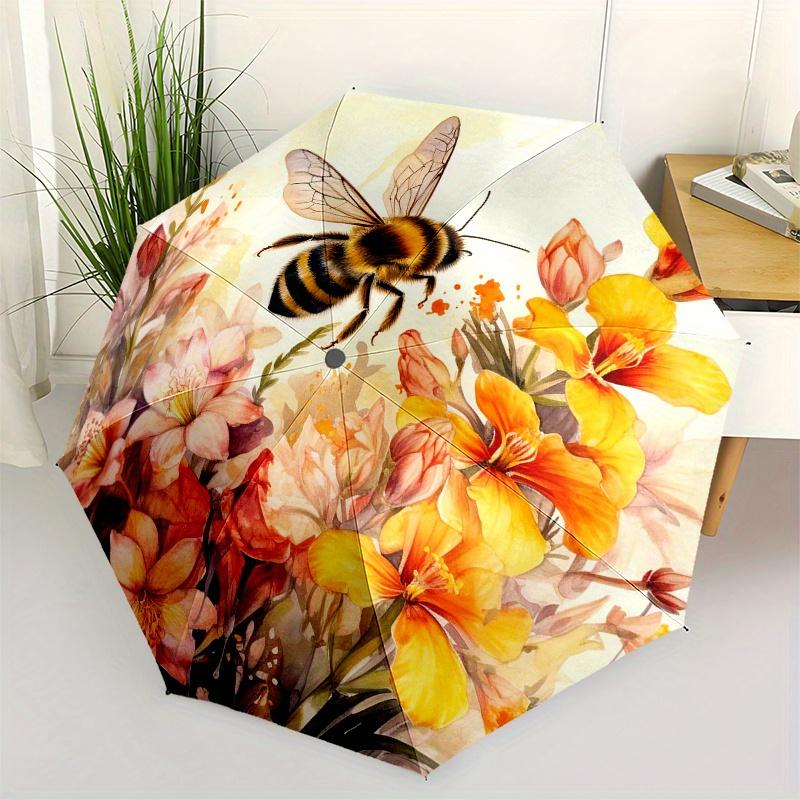 

Bee and Blossoms: A Watercolor Floral Art Print Umbrella, Christmas Gift Y93