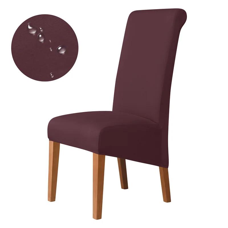 Husa Scaun Spandex Mărime XL Material Subțire Husa Scaun Sufragerie Protector Scaun Spate Lung pentru Living Nuntă