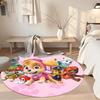 Paw Patrol Round Floor Mat Design for Entryway Dining Room Living Rooms Foyer Antislip Round Carpet Decorate Offices Gift for Festivals