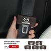 Car Seat Belt Buckle Plug Leather Car Seat Belt Clip Protective Covers For Mazda 3 CX3 CX4 CX5 CX7 CX8 CX9 CX30 RX7 Atenza Axela NBB6