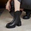 Casual Comfortable Thick Heel Boots Winter New Fashionable Versatile Short Boots Elegant Minimalist Chunky Heel Women Shoes