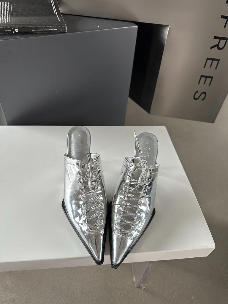 2025 spring and autumn new shoes women's fashion European and American style cross strap pointed women's shoes thin heel single shoes high heel