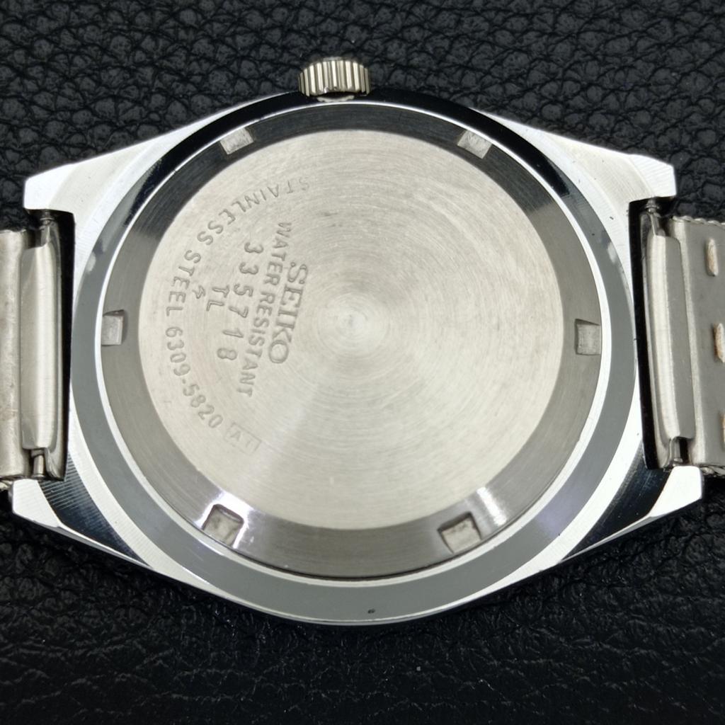 REFURBISHED SEIKO 5 AUTOMATIC MENS WATCH JAPAN MADE BLACK DIAL CUSTOM a440044-2 QV90-a440044