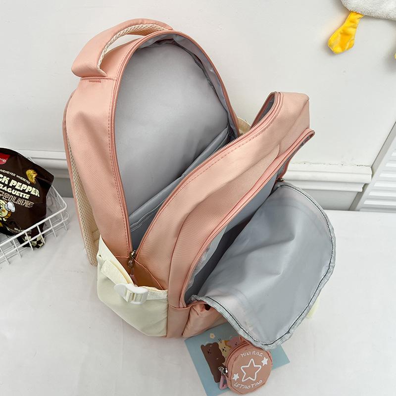 Schoolbag cute girl backpack primary school bag female large capacity junior high school backpack lightweight high value kindergarten bag