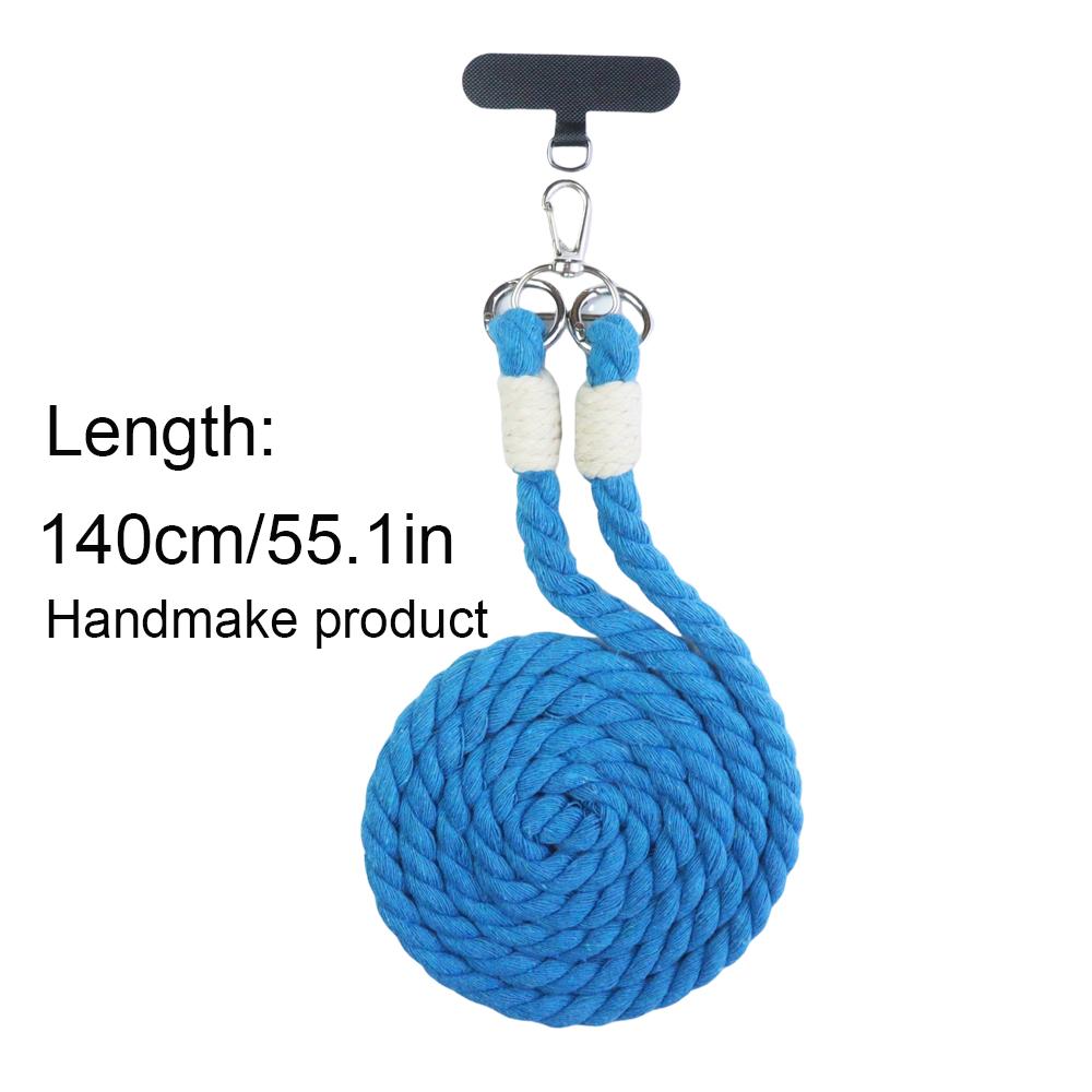 Reine handgemachte abnehmbare verstellbare mehrfarbige dicke Seil Handy Lanyard Hals hängen schrägen Körper
