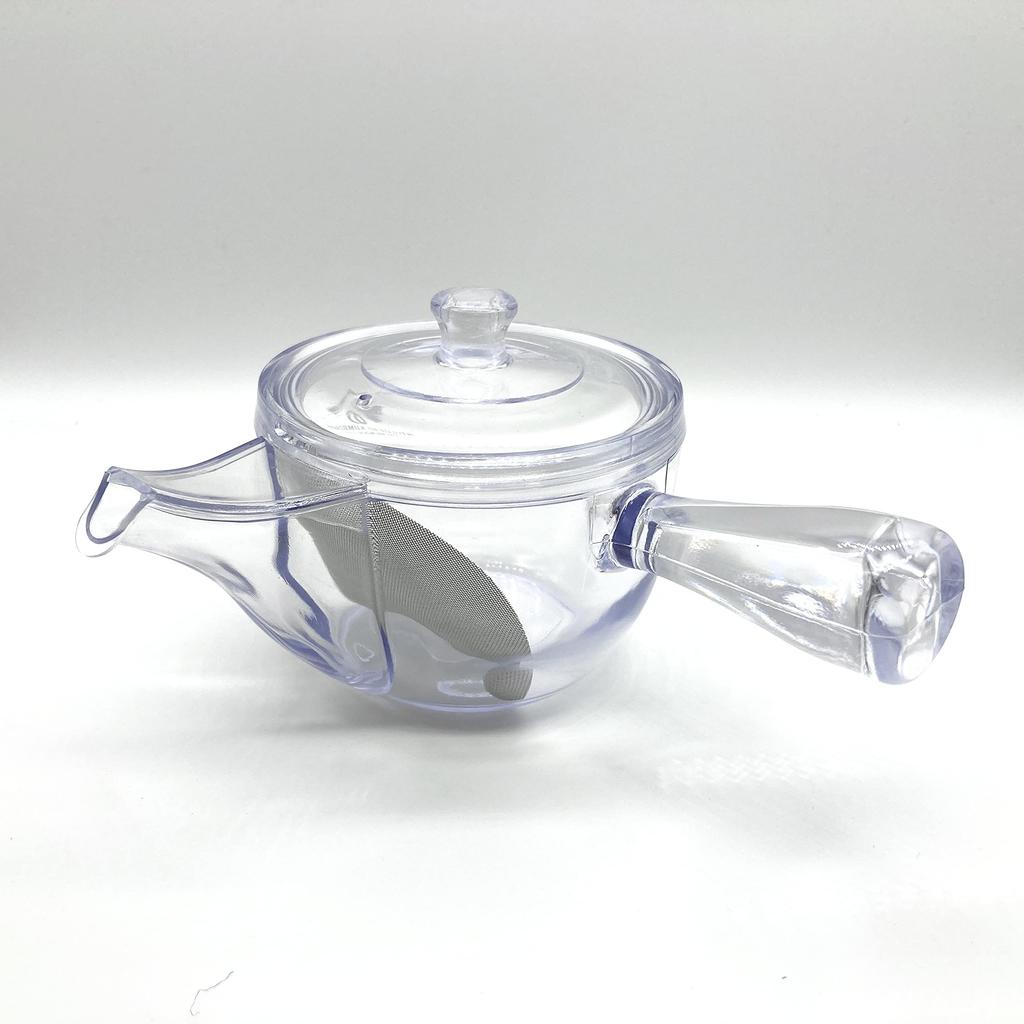 Unbreakable Transparent Teapot (Clear, with Noguchi Kumataro Tea Garden Exclusive Logo) Includes Tea Brewing Instructions Leaflet Made in Japan