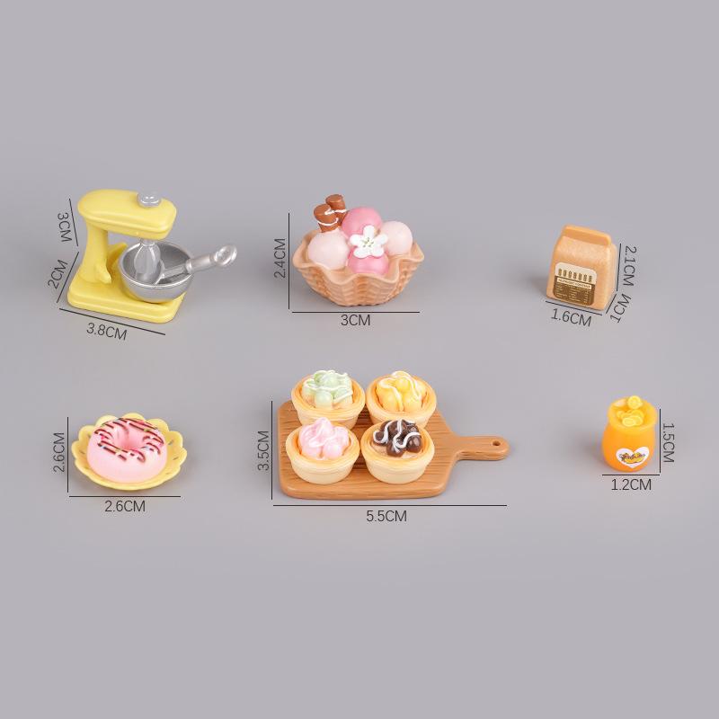 Doll House Mini Blender Simulation Egg Beater Baking Props Play House Food Game Kitchen Cooking Model Ornament
