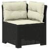 3 Seater Garden Sofa with Cushions Rattan Look PP Anthracite