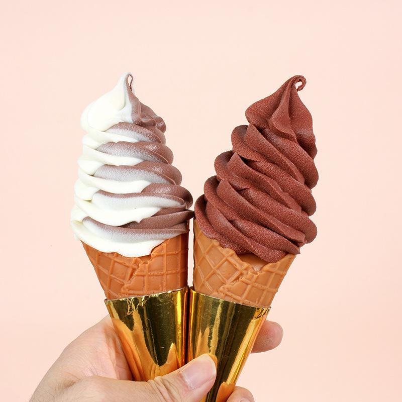 Simulation Torch Ice Cream Cone Model - Fake Dessert Display Prop for Ice Cream Shops