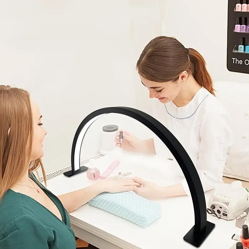 LED Half Moon Nail Lamp USB 5V For Embroidery Eyebrow Tattoo Nail Beauty Fill Light Desktop Manicure Shop Fill Lighting Fixtures