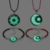 Luminous Sun Moon Couple Necklace Set Romantic Glow In The Dark Pendant Jewelry Gift For Women Men Friendship