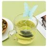 Tea Leaf Infuser Silikon Rolig Kreativ Återanvändbar Butterfly Tepåse Filterhållare med sträng Tesil för Mugg Flaska Vattenkokare