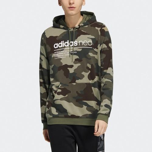 adidas Camouflage Pullover Hoodie for Men - Olive Color