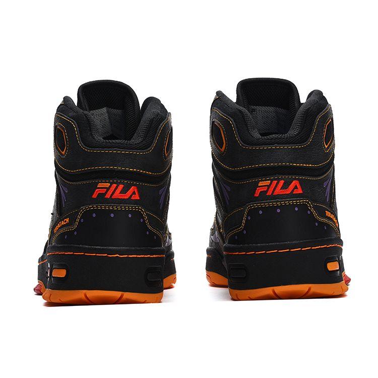 FILA Fusion Teratach Pack Fabric Synthetic Leather Cultural Casual Mid-Top Retro Basketball Shoes Women sneakers Purple Black T12W243217FPB
