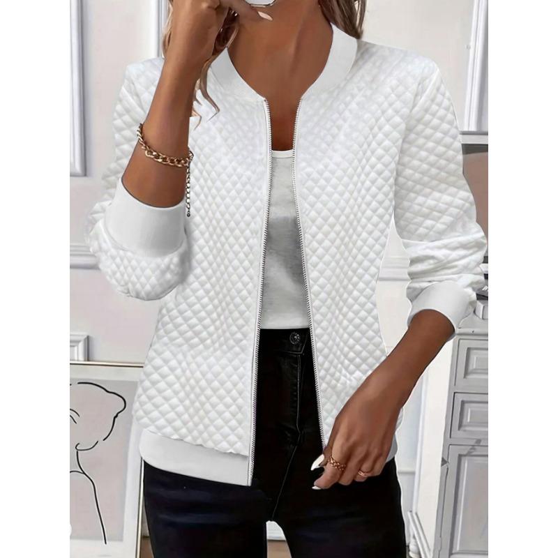 Women S Solid Long Sleeve Zip Knit Jacket Coat