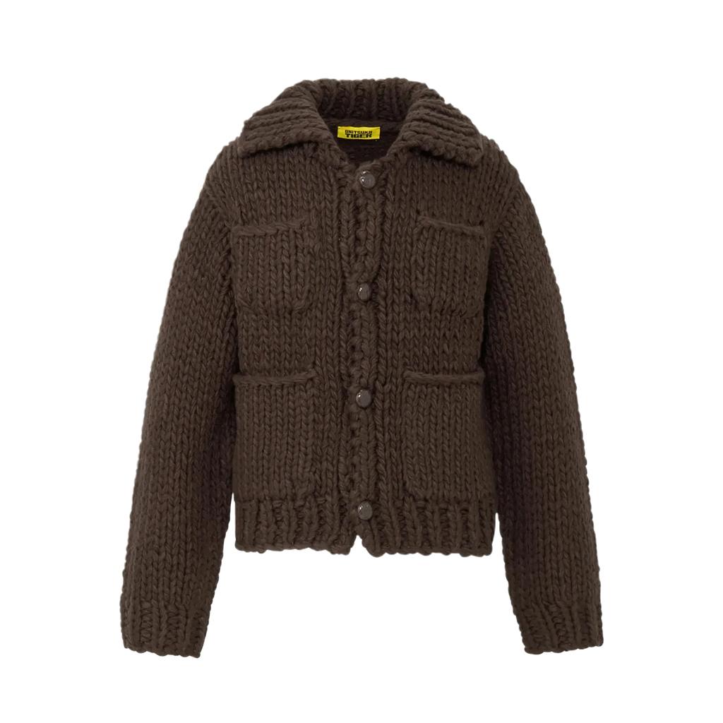 Onitsuka Tiger Solid Color Long Sleeve Polo Knit Sweater Men tops 2181B073-200