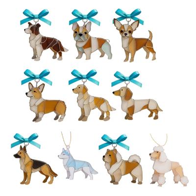 Exquisited Acrylic Dog Themed Sun Catcher Creative Visual Effects To Brighten Window and Enhances Room Decoration
