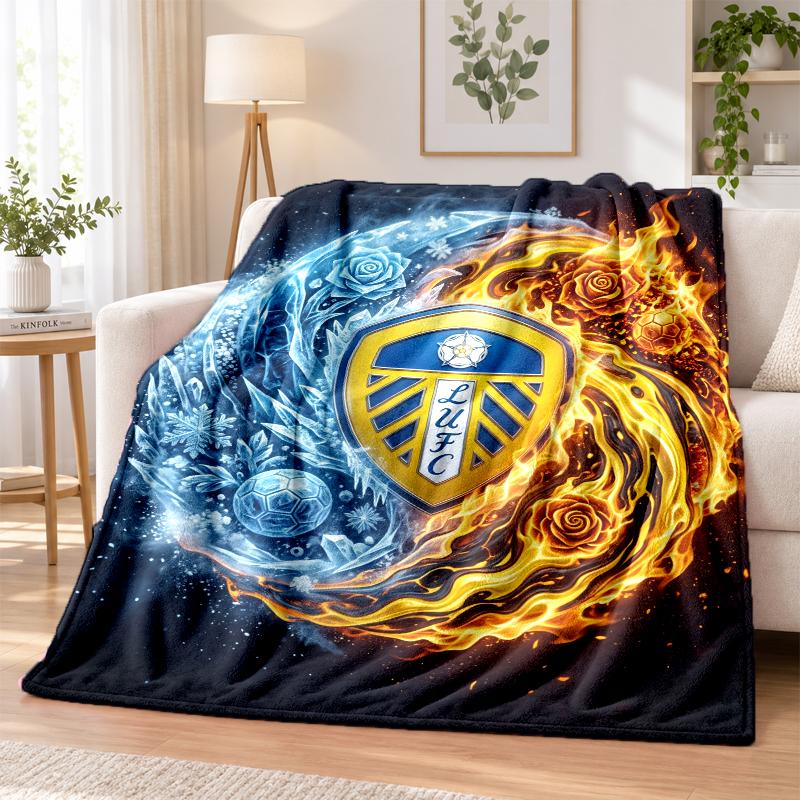 Leeds United Fußball Bedruckte Flanelldecke Warmer Komfort Bettüberwurf Für Innenbereich Heimdekoration