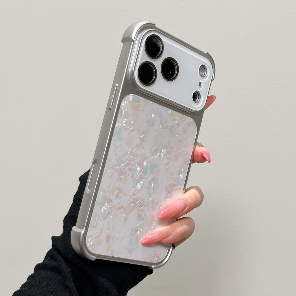 Shell Pattern Full Coverage Anti-Drop Case for iPhone 14/15/16 Pro Max & 17