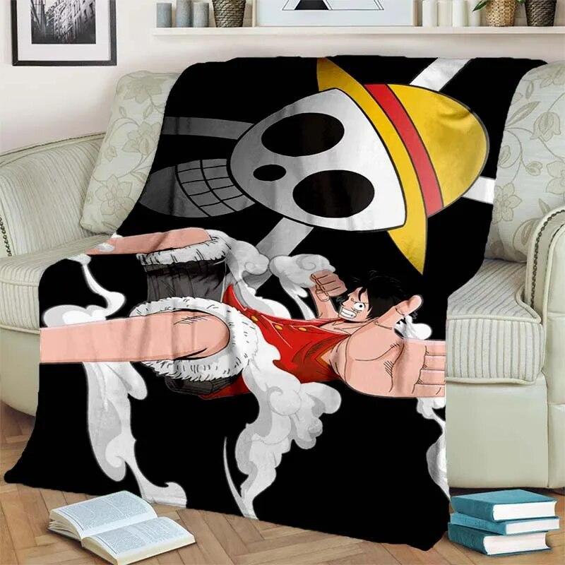 Japanese Anime One P-Piece Lightweight Flannel Blanket,Multi-purpose Holiday Gift Blanket Warm And Soft Blankets All Seasons