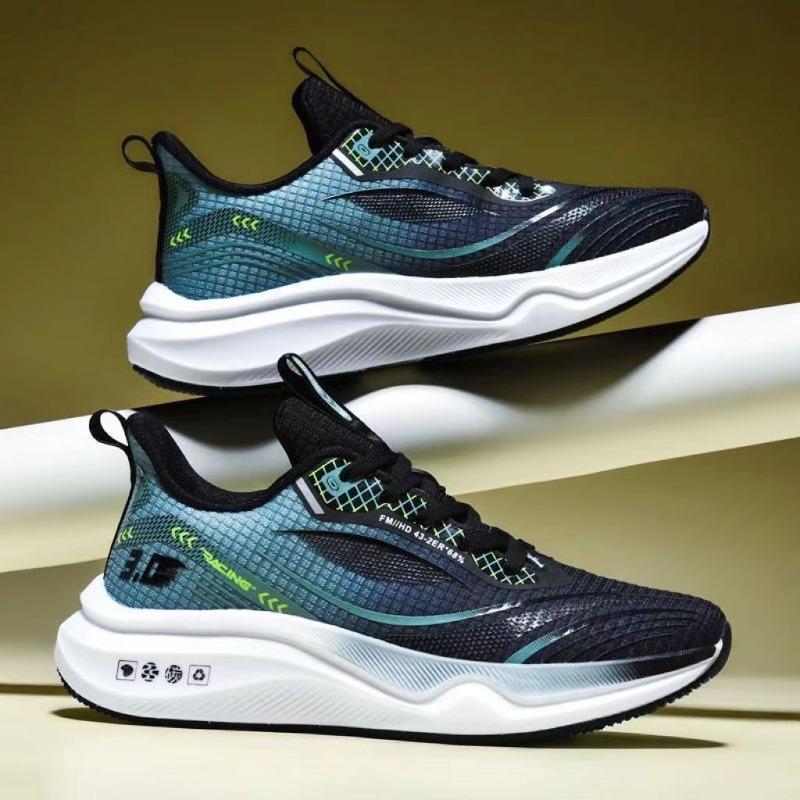 Men's Summer New Arrival Fly-Knit Mesh Casual Shoes – Breathable Cushioned Athletic Sneakers, Soft-Sole Student Shoes, Lightweight Running Footwear