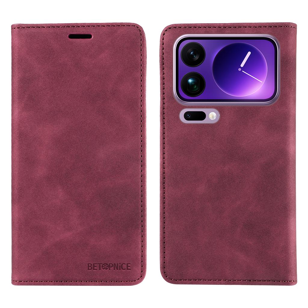 For Xiaomi 17 Pro Max Case BETOPNICE Magnetic Closure RFID Blocking Wallet Stand Leather Phone Cover