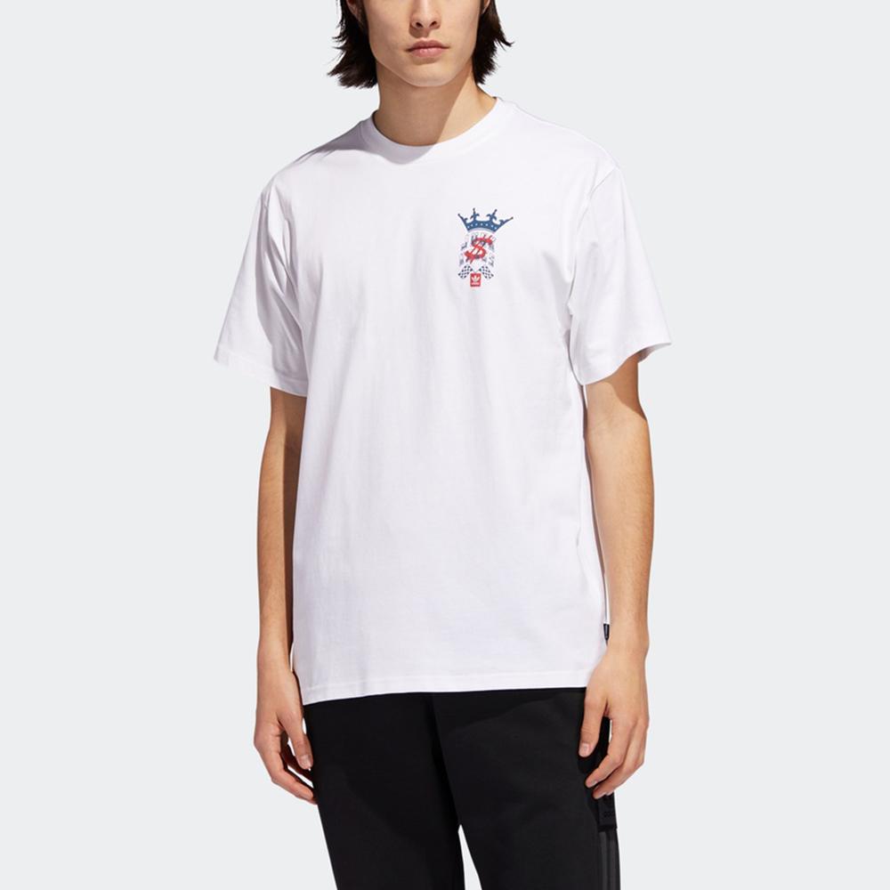Adidas Originals Wehaultee Skateboard Print Sports Crew Neck Short Sleeve T-Shirt Men Tops White EC7294