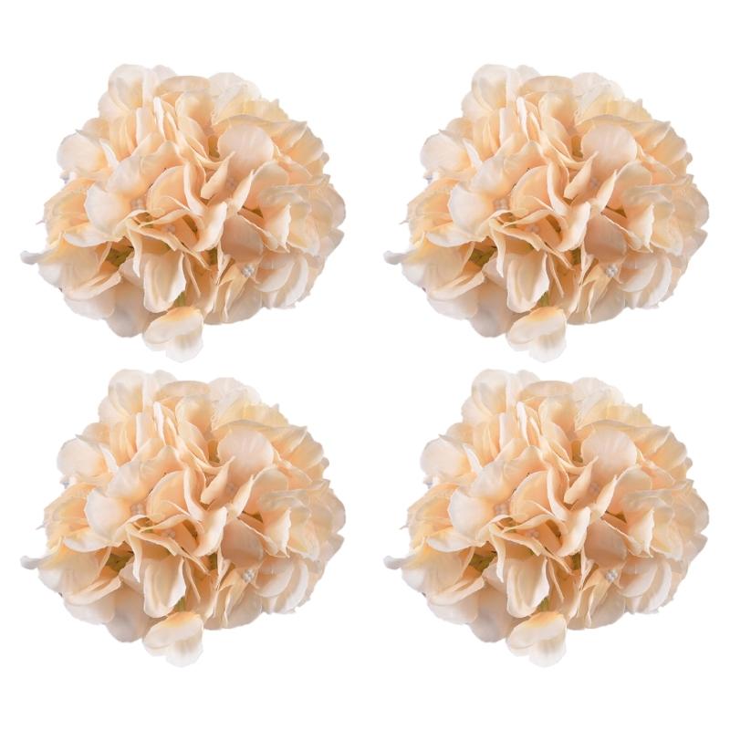 

4Pcs Artificial Flower Curtain Tiebacks Rope Decorative Drapery Holdback Ties Strap for Banquets Wedding Parties Decors абрикосовий