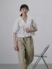PLATDUJOUR Wide Two Tuck Pants (Ivory)