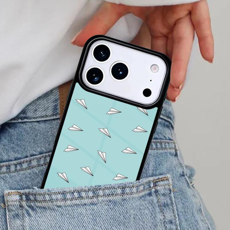 Travel the world paper plane aircraft Phone Case for iPhone 17ProMax 12 13 14 15 16e 17 Pro Max Plus Air Cover