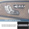 FOR ZEEKR 8X Transparent Drop Glue Steering Wheel Button Cover, Center Console Button Cover, Seat Adjustment Transparent Decal