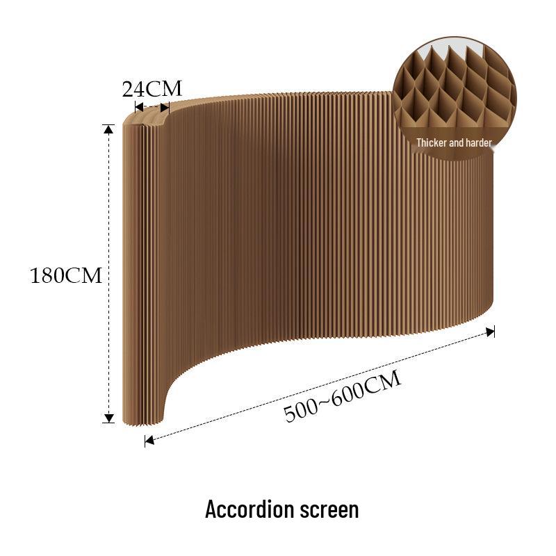 18-Panel Curved Folding Screen Divider – Japanese Style Retractable Wall for Live Broadcasts