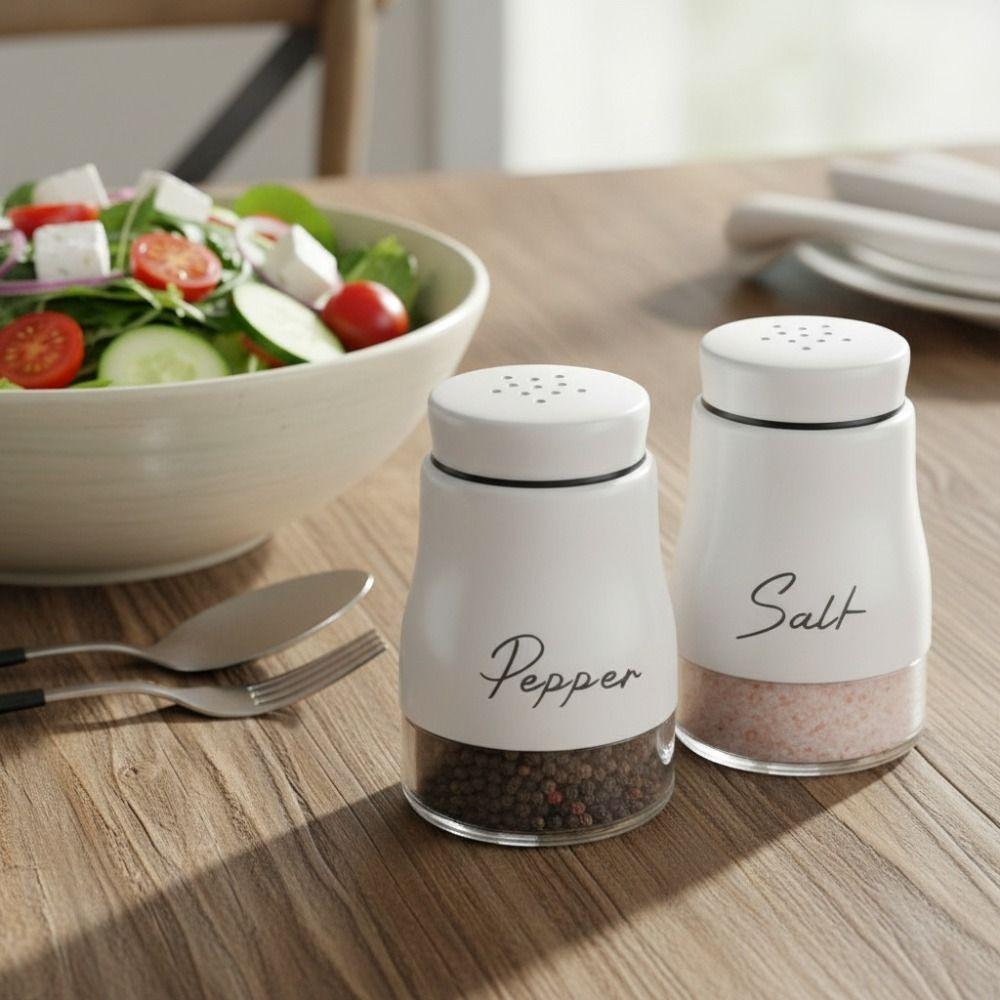 2PCS Leak-proof BBQ Seasoning Bottle Moisture-proof Salt Pepper Dispenser Seasoning Bottle Cooking