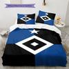 Hamburger SV Bettwäsche Bettdecken-Set Bettbezug Kissenbezug Heimdekoration Geburtstagsgeschenk (1 Bettbezug + 2 Kissenbezüge, ohne Füllung)