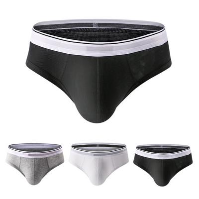 Men Briefs Wide Waistband Mid-rise Modal Panties Breathable 3D Cutting Quick-Drying Seamless Design