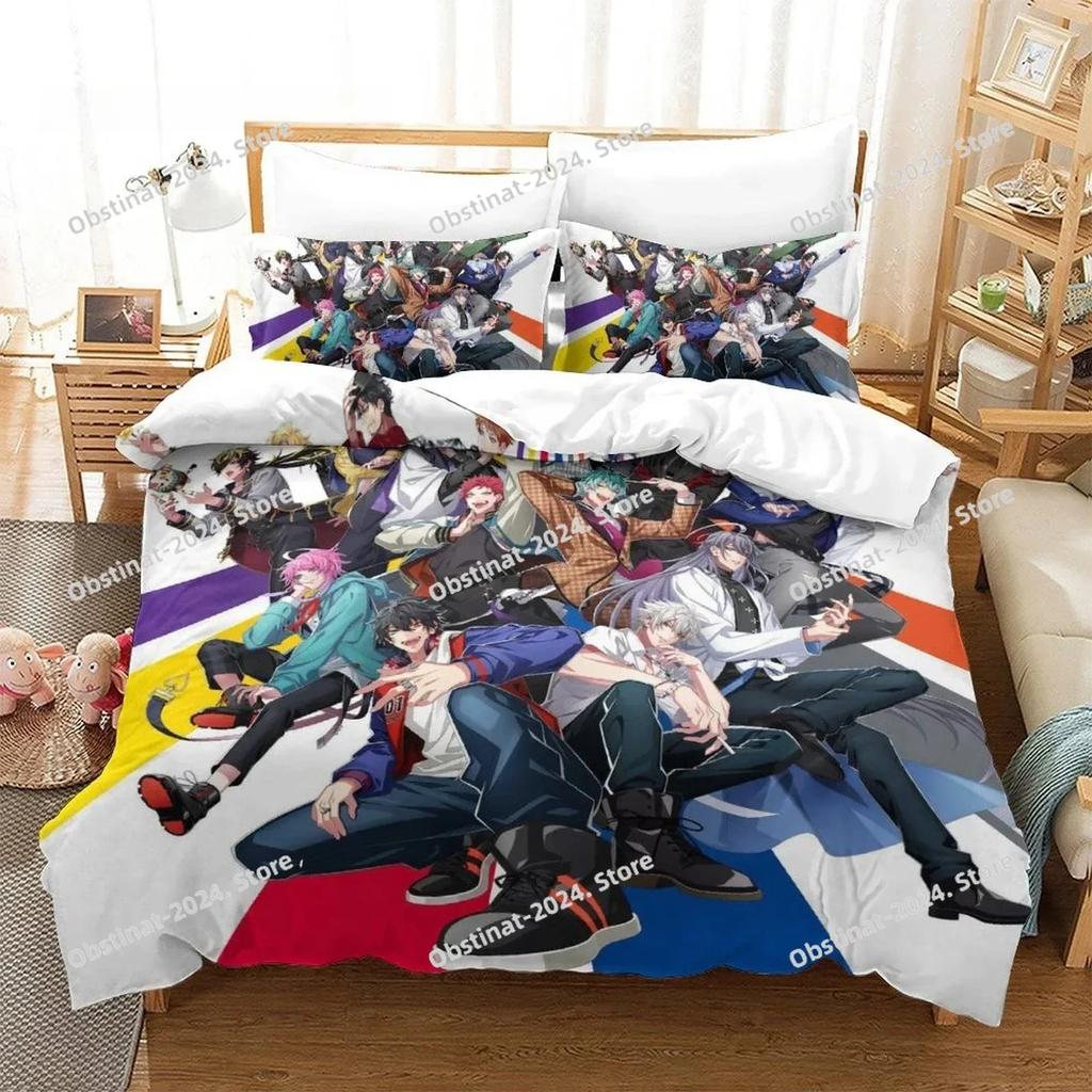 Hypnosis Mic Division Rap Battle Rhyme Anima Bedding Set Printed With Pillowcase Bed Duvet Cover Single Double Queen King Size