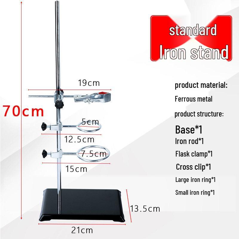 Large Stainless Steel Laboratory Iron Stand with Cross Clamp and Butterfly Clamp