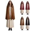 Cape à Capuche pour Femme Cape Costume Longue Fluide Gothique avec Fermeture par Liens pour Fête d'Halloween Cosplay