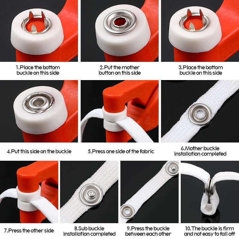 Bezpečnostní jehla na oči Nástroj pro plyšová zvířata Pomůcka pro spojování Pětidílná přezka Instalační nástroj Skrytý knoflík Nový