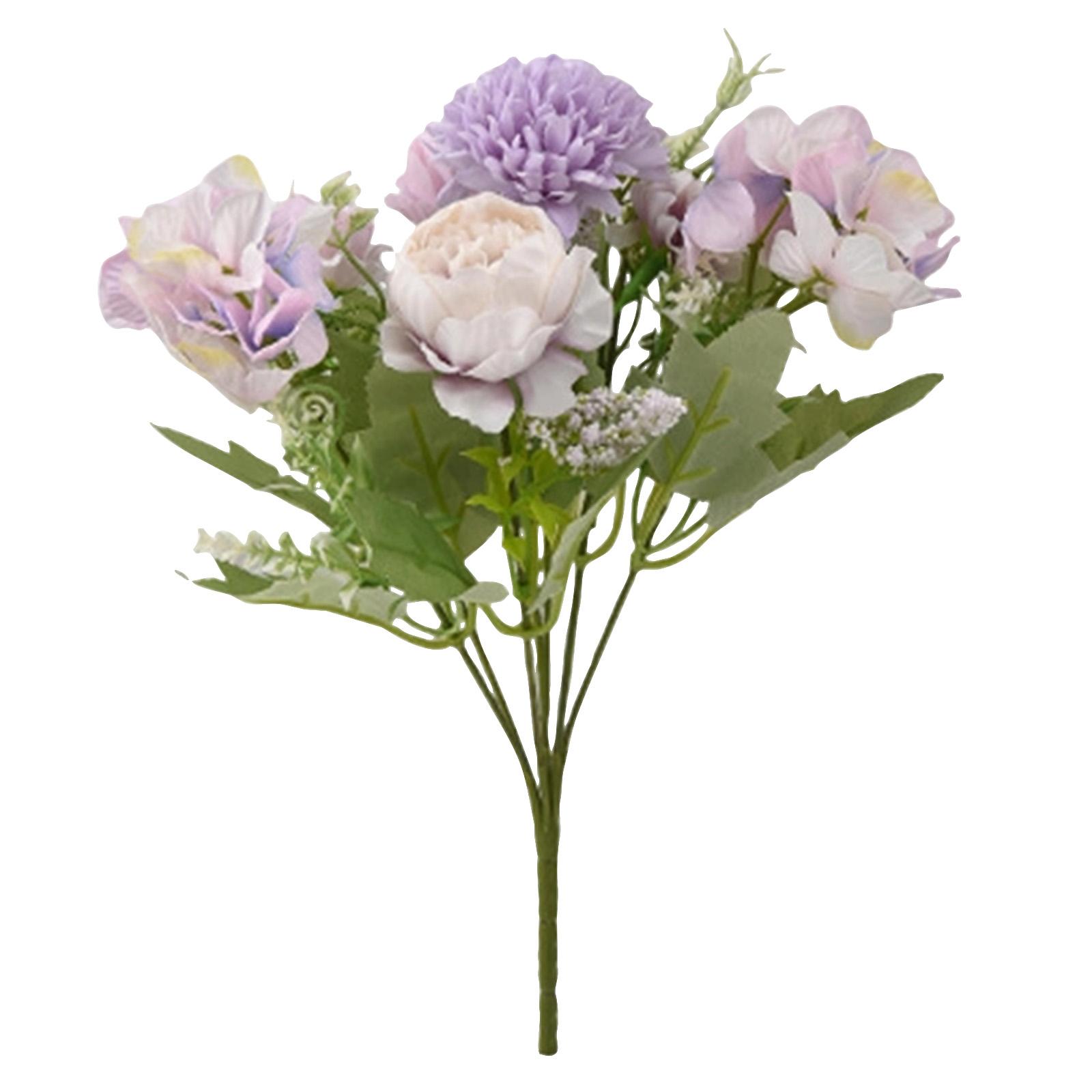 Artificial Flower Bouquet - 29cm Size & 39.9g Lightweight Faux Floral Bunch | Versatile Decor For Vase Arrangements, Home, Events & | Low-Mainten