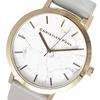 CHRISTIAN PAUL Unisex 43mm White Marble Marble Pattern Gold Case Gray Leather Watch [Christian Paul] Men's Women's MAR-06(MWR4302) [Item]