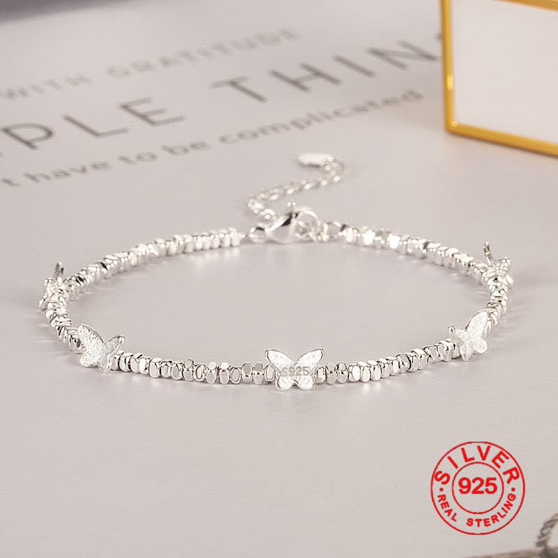

BF Club Silver Color Hiphop Thick Butterfly Shape Bracelet for Women Men Vintage Handmade Hasp Bracelet Birthday Gift