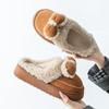 Autumn and Winter Warm Cotton Slippers Thickened Non-slip Home Plush Slippers Bow Cotton Shoes