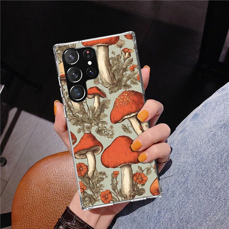 Colorful Mushroom Phnoe Case for Samsung Galaxy S26 S25 Edge S23 S24 Ultra S22 Plus S21 S20 FE Unique Cover Soft Coque Galaxy S2