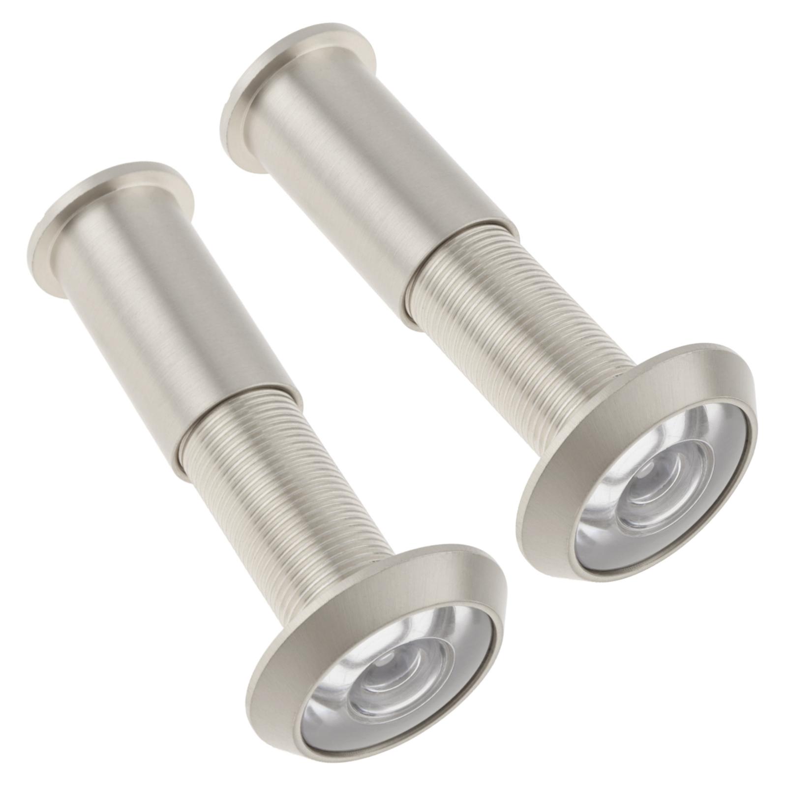 

Латунный 2 шт 16 мм дверной глазок 200 градусов широкий угол HD оптическая стеклянная линза сверхпрочный универсальный для толщины 40-60 мм дом офис отель серебряный